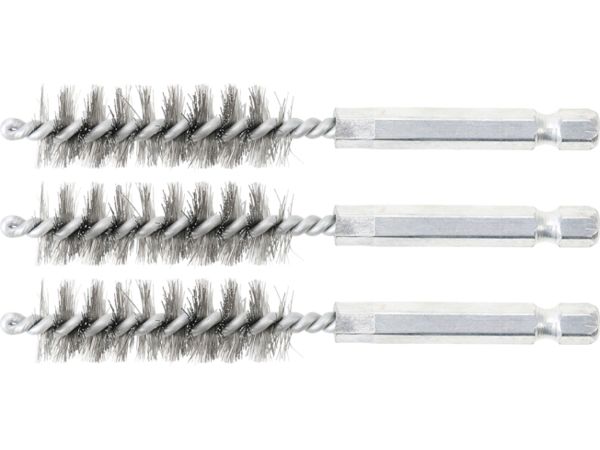 Ocelové kartáče pr. 14 mm BGS103078-14-S, upínání 1/4", 3 ks (Sada BGS 3078)