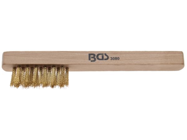Ruční drátěný kartáč 140 mm BGS103080, na čištění kontaktů, mosazný