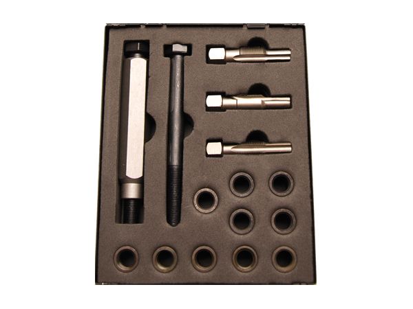Nářadí pro opravy závitu M10 x 1,0 mm BGS108650 Sada 15 dílů pro žhavicí svíčky