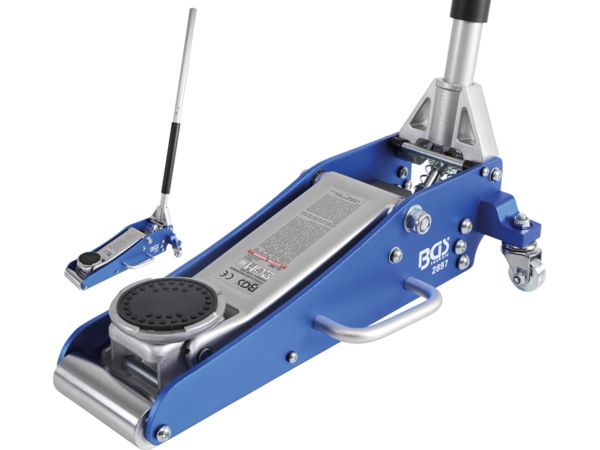 Hydraulický pojízdný zvedák 1,5 t BGS102897, hliníková a ocelová konstrukce