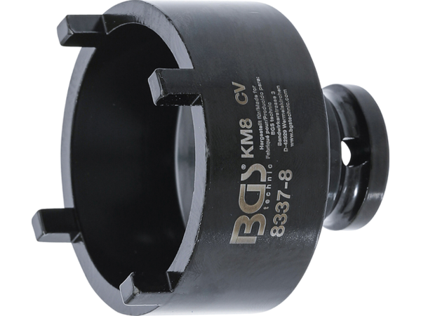 Nástrčná hlavice 1/2" na matice se zářezy KM8 (vnější čep) BGS 8337-8 