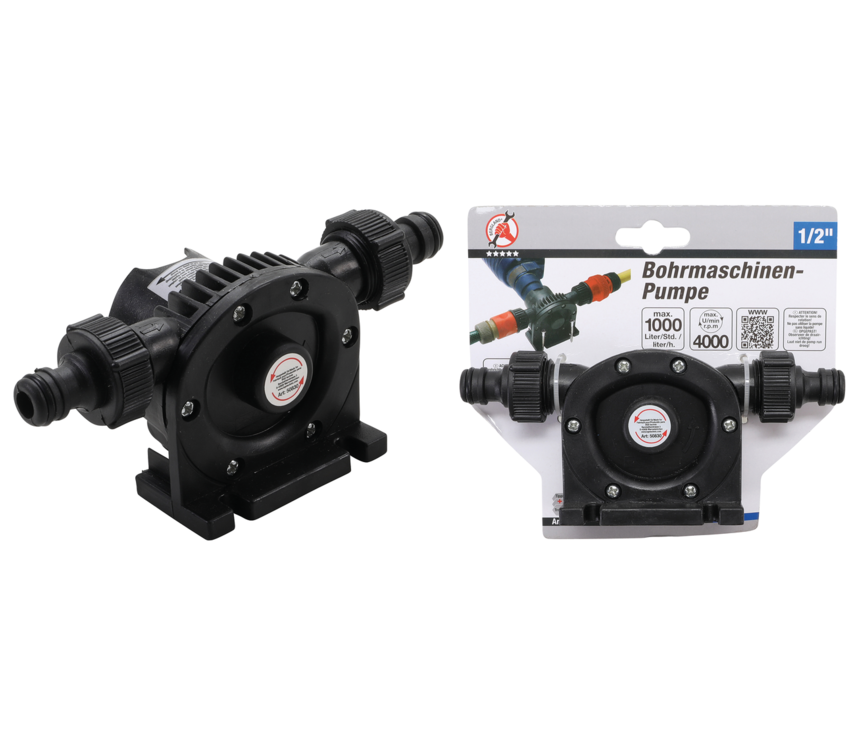 Plastové čerpadlo 1/2" Kraftmann na el. vrtačku BGS1050830 (1000 l/h)