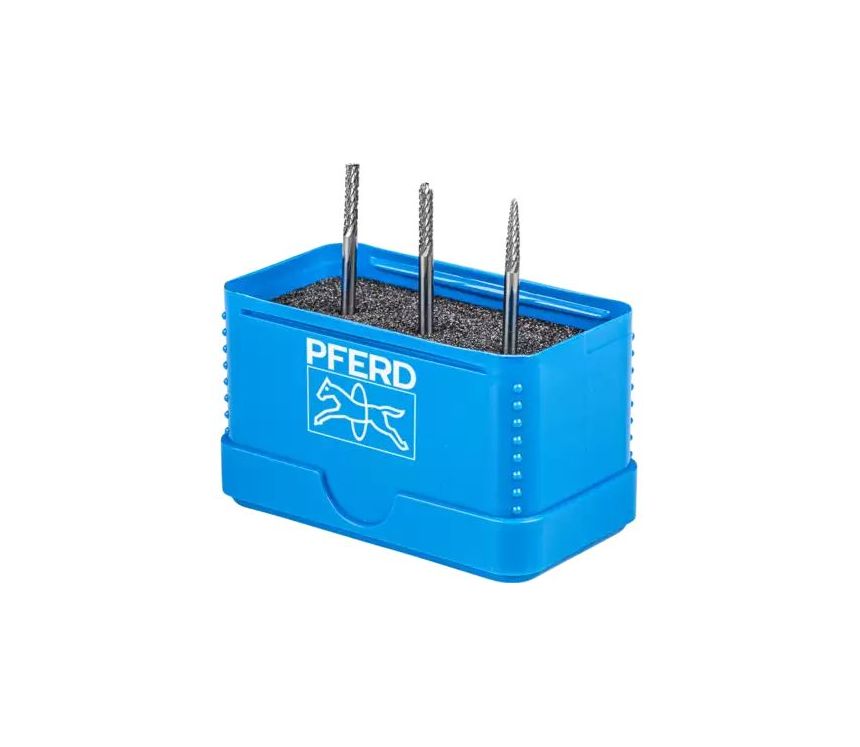 Stopkové frézy z tvrdokovu Pferd 1504 Z3 PLUS stopka 3 mm (Sada 3 ks)