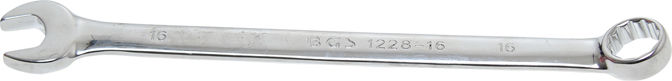 Očkoplochý klíč 16 mm BGS101228-16, extra dlouhý, leštěný