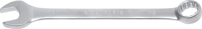 Očkoplochý klíč 18 mm BGS1030518, DIN 3113A, matný chrom