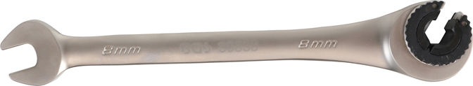 Otevřený očkoplochý klíč 8 mm s ráčnou BGS1030838 pro převlečné matice