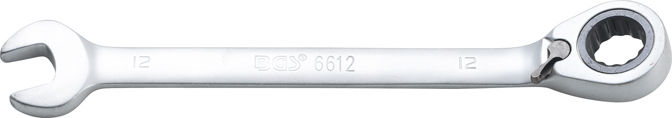 Očkoplochý ráčnový klíč 12 mm BGS106612, přepínatelný