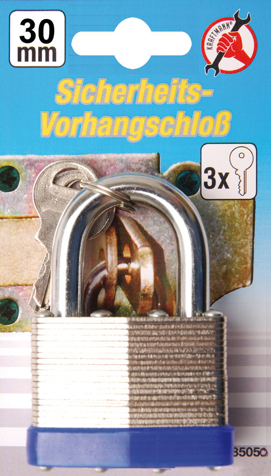 Bezpečnostní visací zámek Kraftmann BGS1085030 - 30 mm