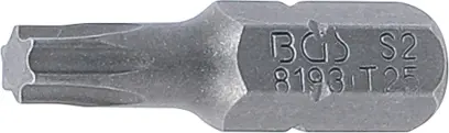 Bit  Délka 25 mm  pohon vnější šestihran 6,3 mm (1/4")  T-profil (pro Torx) T25