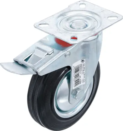 Otočné kolečko Kraftmann pr. 125 mm BGS1081968 s brzdou a základnou (BGS1081968)