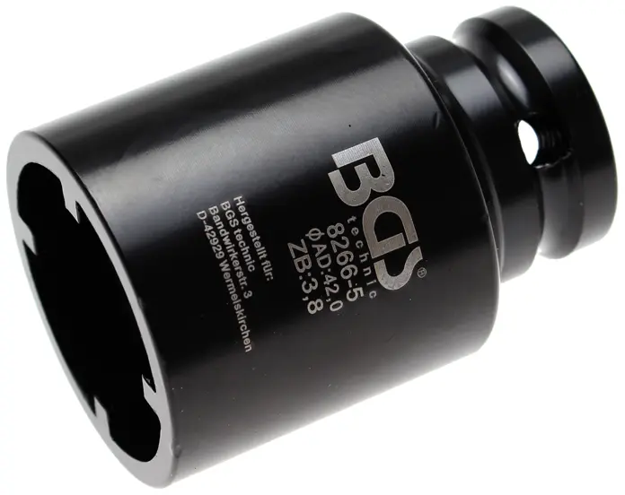 Zástrčná hlavice 1/2" na matice se zářezy KM BGS108266-5. Vnitřní čep 34,5 mm (BGS108266-5)