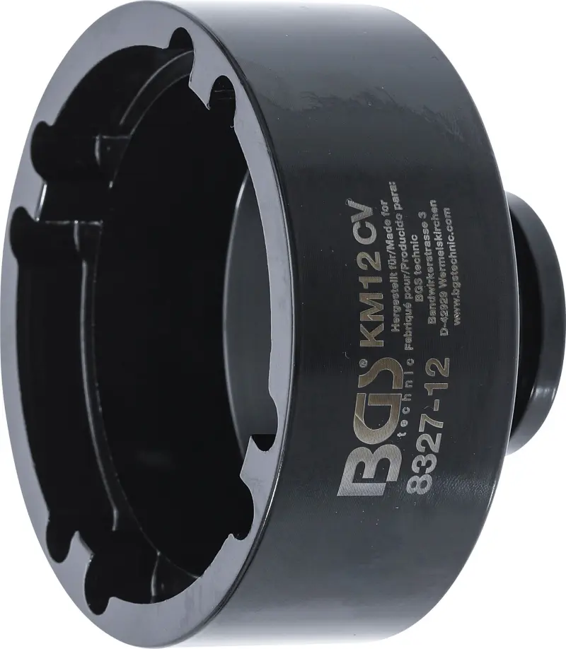 BGS 8327-12 Nástrčná hlavice 3/4" na matice se zářezy KM12 (vnitřní čep) (BGS108327-12)