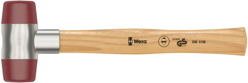 Wera 000530 Vyklepávací palička Wera 102 - 6. Hlavy z Uretanu. Jasanová rukojeť 340 mm (W05000530001)