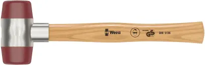 Wera 000535 Vyklepávací palička Wera 102 - 7. Hlavy z Uretanu. Jasanová rukojeť 380 mm (W05000535001)