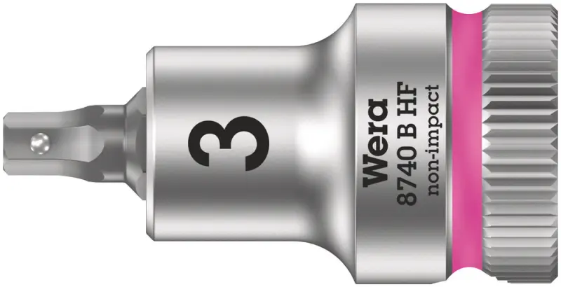 Wera 003030 Zástrčná bitová hlavice 3/8" 3,0 mm. Typ 8740 B HF, přidržovací fce (W05003030001)
