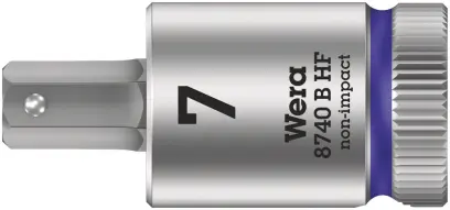 Wera 003037 Zástrčná bitová hlavice 3/8" 7,0 mm. Typ 8740 B HF, přidržovací fce (W05003037001)