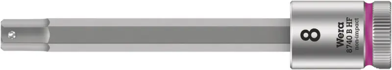 Wera 003040 Zástrčná bitová hlavice 3/8" 8x100 mm. Typ 8740 B HF, přidržovací fce (W05003040001)