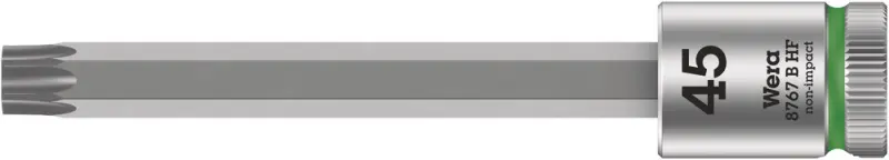 Wera 003071 Zástrčná bitová hlavice 3/8" TX 45x100 mm typ 8767 B HF TORX® Zyklop, přidržovací fce (W05003071001)