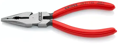 Kleště kombinované úzké ploché KNIPEX 08 21 145 145 mm - leštěná hlava, černěné (K 8 21 14 5)