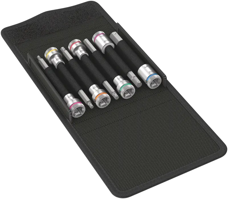 Wera 003181 Zástrčné bitové hlavice 3/8" HEX 1/8 ÷ 3/8" 8740 B HF Imperial 1 Zyklop, přidržovací (7 ks) (W05003181001)