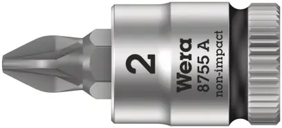 Wera 003354 Zástrčná bitová hlavice 1/4" PZ 2 typ 8755 A Pozidriv Zyklop (W050003354001)