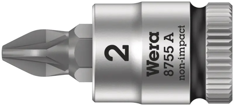 Wera 003354 Zástrčná bitová hlavice 1/4" PZ 2 typ 8755 A Pozidriv Zyklop (W050003354001)
