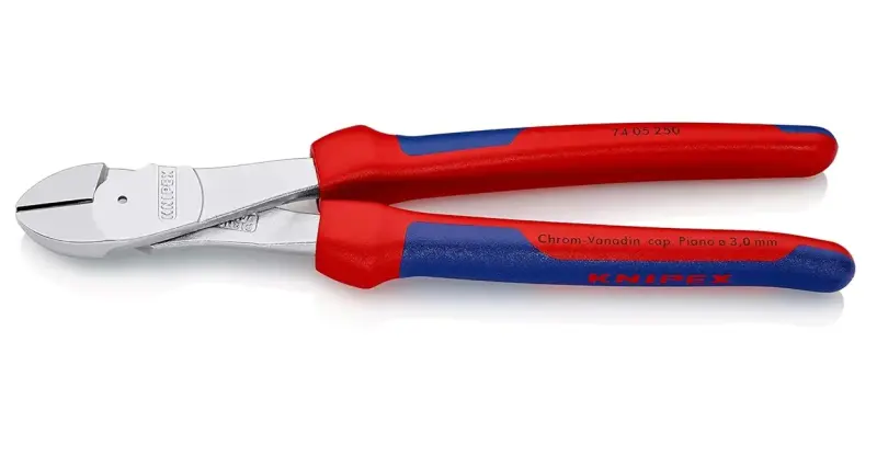 Boční štípací kleště Knipex 74 05 250 - silové, vícesložkové návleky, chromováno (K 74 05 250)
