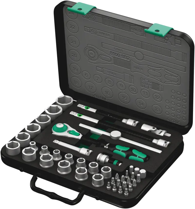 Wera 003594 Ráčnová sada Zyklop Speed 3/8" 8100 SB 2, metrická - 43 ks (W05003594001)