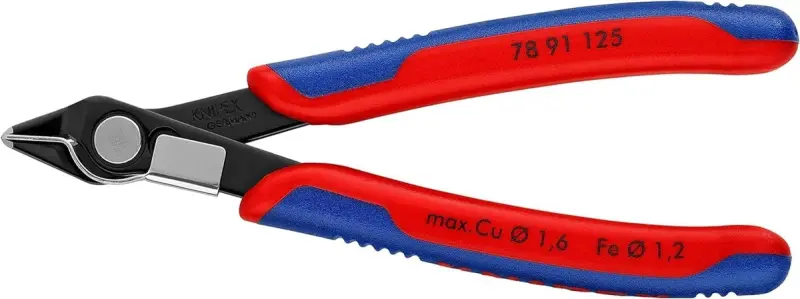 Boční štípací kleště Knipex 78 91 125 - Electronic Super-Knips, tvrdé dráty (K 78 91 125)