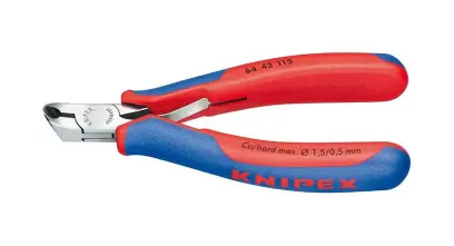 Čelní štípací kleště Knipex 64 42 115 - pro elektroniku, šikmé břity, krátká hlava (K 64 42 115)