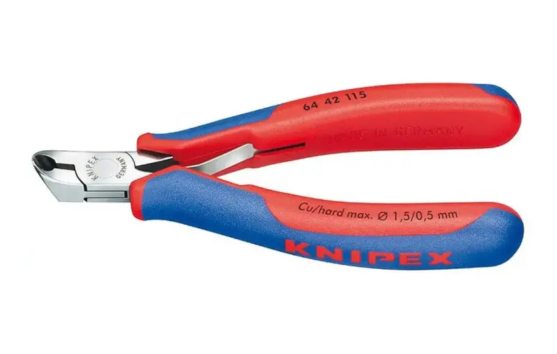 Čelní štípací kleště Knipex 64 42 115 - pro elektroniku, šikmé břity, krátká hlava (K 64 42 115)