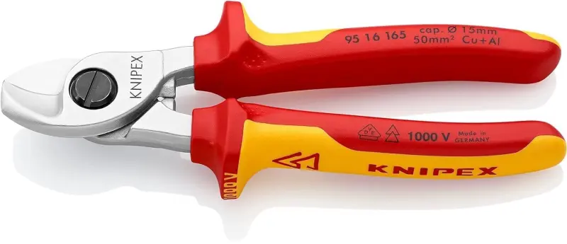 Kabelové nůžky Knipex 95 16 165 VDE do 1000 V (do prům. 15 mm) (K 95 16 165)