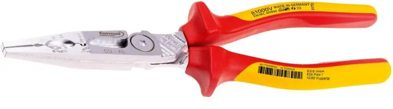 Elektroinstalační kleště VDE 180 mm 6v1 elektro le štěná, s 2-složkovovou ru kojetí FORMAT