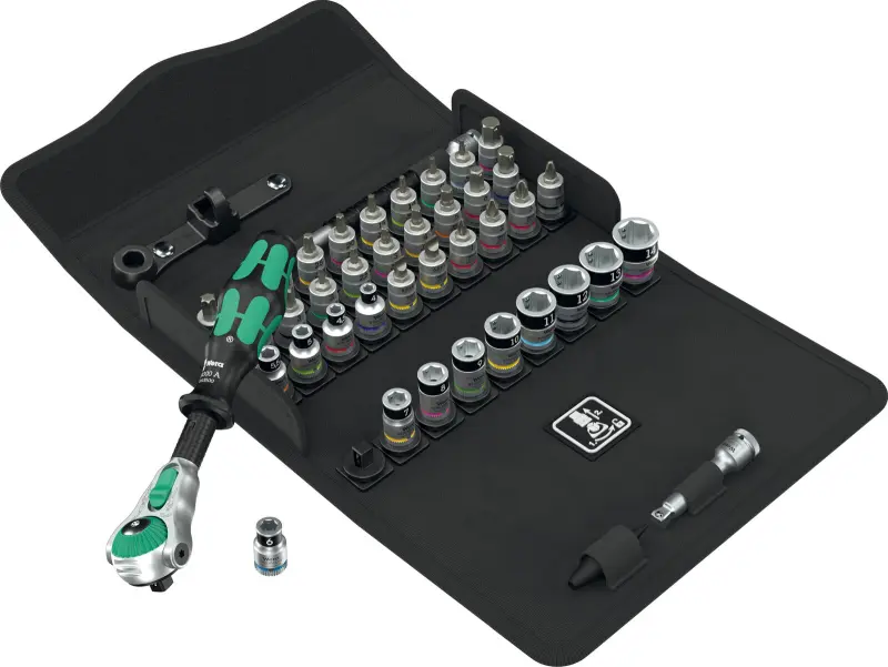 Wera 003755 Ráčnová sada Zyklop Speed  1/4" typ 8100 SA All-in, metrická, přidržovací - 42 dílů (W05003755001)