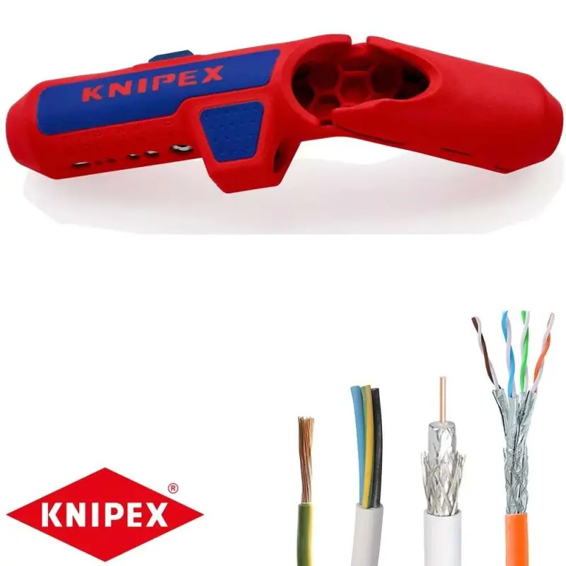 Univerzální odizolovací nástroj KNIPEX ErgoStrip 16 95 01 SB pro praváky (K 16 95 1 SB)
