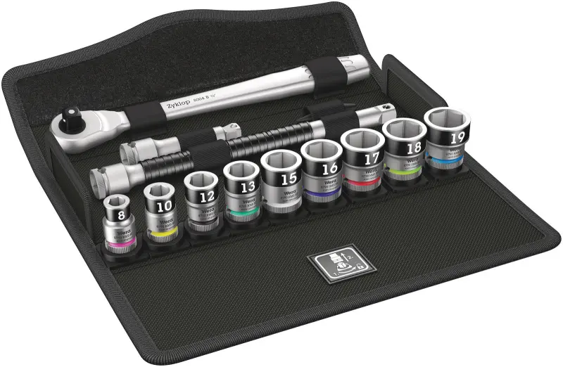 Wera 003785 Ráčnová sada Zyklop Metal 3/8" typ 8100 SB HF 1, přidržovací - 13 dílů (W05003785001)