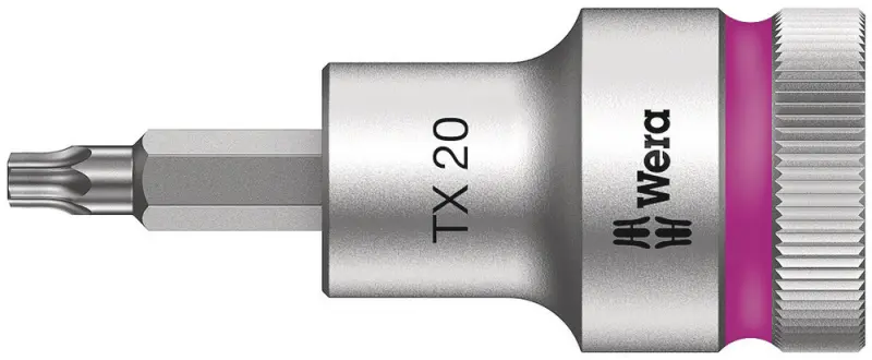 Wera 003830 Zástrčná bitová hlavice Zyklop 1/2" TX 20 Typ 8767 C HF TORX®, přidržovací  (W05003830001)
