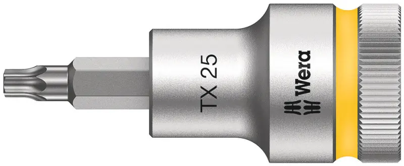 Wera 003831 Zástrčná bitová hlavice Zyklop 1/2" TX 25 Typ 8767 C HF TORX®, přidržovací  (W05003831001)