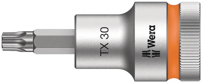 Wera 003833 Zástrčná bitová hlavice Zyklop 1/2" TX 30 Typ 8767 C HF TORX®, přidržovací  (W05003833001)