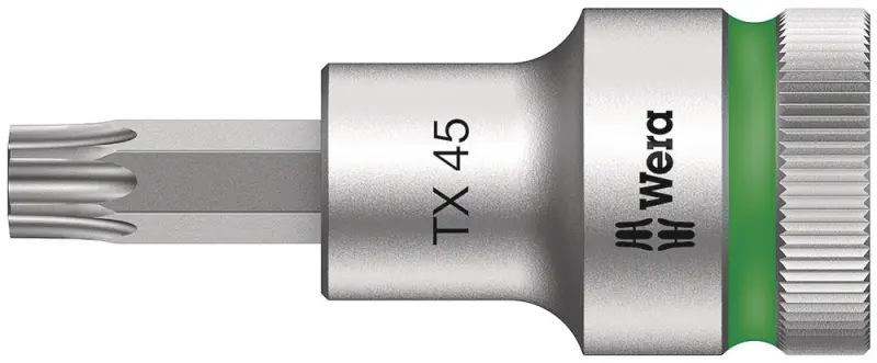 Wera 003835 Zástrčná bitová hlavice Zyklop 1/2" TX 45 Typ 8767 C HF TORX®, přidržovací  (W05003835001)
