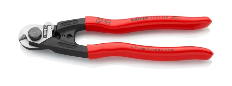 Nůžky Knipex 95 61 190 na ocelová lana (10 mm2/4 mm) (K 95 61 190)