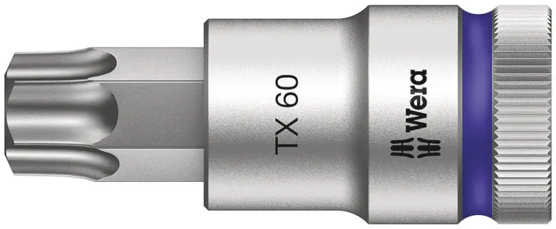 Wera 003838 Zástrčná bitová hlavice Zyklop 1/2 TX 60 Typ 8767 C HF TORX®, přidržovací  (W05003838001)