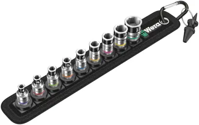 Wera 003880 Nástrčné hlavice Zyklop 1/4" 4 ÷ 13 mm Belt A 1, přidržovací funkce - 10 dílů (W05003880001)