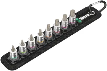 Wera 003881 Zástrčné bitové hlavice Zyklop 1/4" HEX 2 ÷ 8 mm Belt A 2, přidržovací fce - 8 dílů (W05003881001)