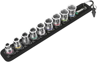 Wera 003970 Nástrčné hlavice Zyklop 3/8" HEX 1/4" ÷ 3/4" Belt B 1 Impaktor Imperial 1 typ 9608, přidržovací - 10 dílů (W05003970001)