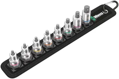 Wera 003974 Zástrčné bitové hlavice Zyklop 3/8" HEX 1/8" ÷ 3/8" Belt B Imperial 1, přidržovací - 8 dílů (W05003974001)