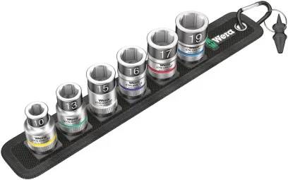 Wera 003995 Nástrčné hlavice Zyklop 1/2" 10 ÷ 19 mm Belt C 1, přidržovací - 7 dílů (W05003995001)