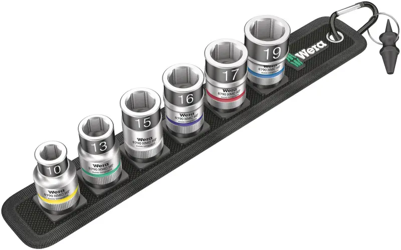 Wera 003995 Nástrčné hlavice Zyklop 1/2" 10 ÷ 19 mm Belt C 1, přidržovací - 7 dílů (W05003995001)