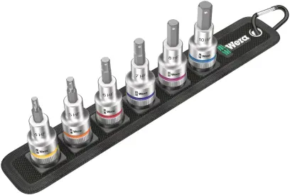 Wera 003996 Zástrčné bitové hlavice Zyklop 1/2" 4 ÷ 10 mm Belt C 2, přidržovací - 6 dílů (W05003996001)