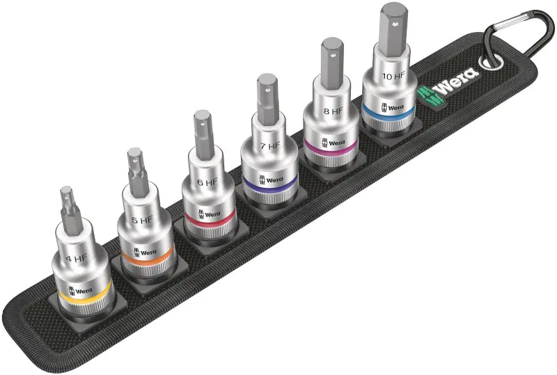 Wera 003996 Zástrčné bitové hlavice Zyklop 1/2" 4 ÷ 10 mm Belt C 2, přidržovací - 6 dílů (W05003996001)
